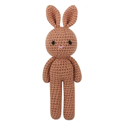 Wholesale Knitted Rabbit Crochet Animal Toys Handmade Knitted Animal Crochet Stuffed Toy.