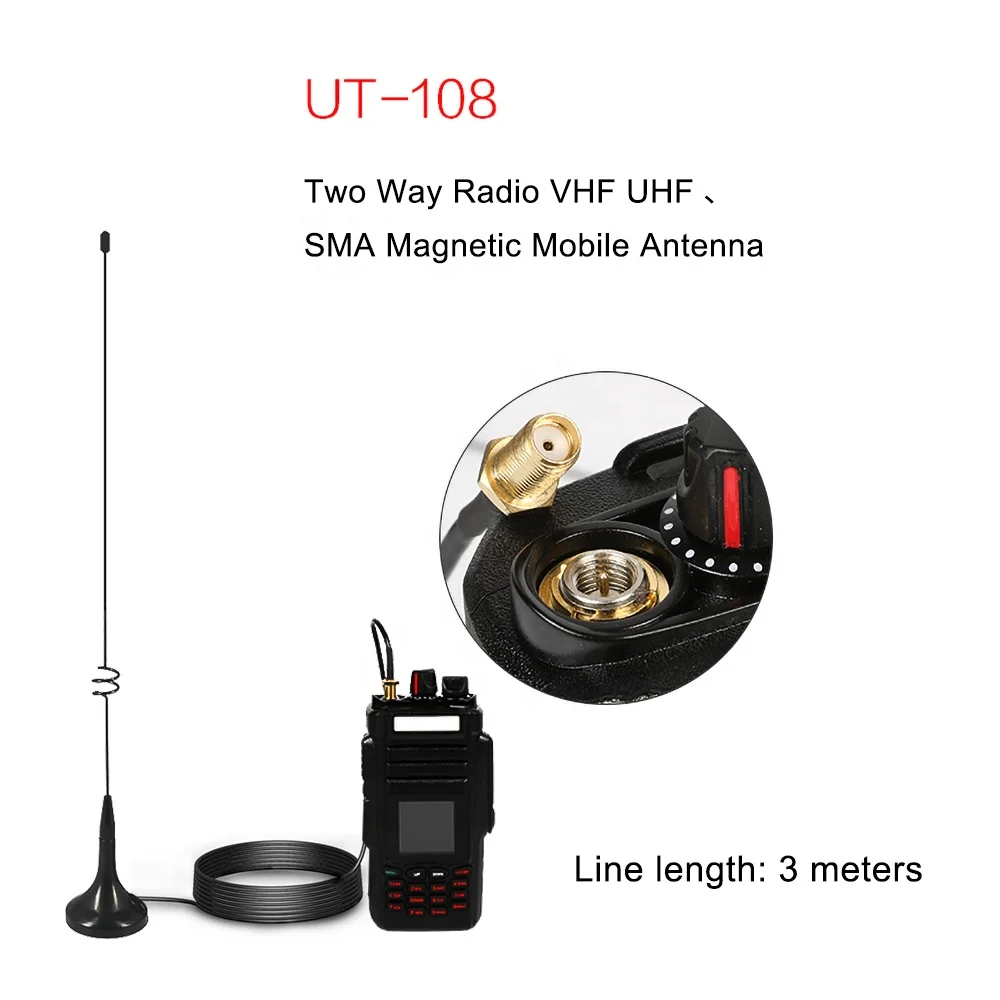 VHF UHF SMA магнитная антенна для мобильного телефона Nagoya BAOFENG CB радио UV-5R UV-B5