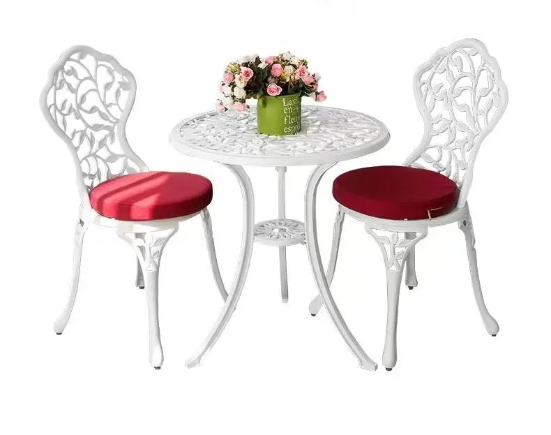 Aluminum Metal Bistro Sets Patio Chair Set Furniture Cast Antique Outdoor Garden Patio Table and Chair Set