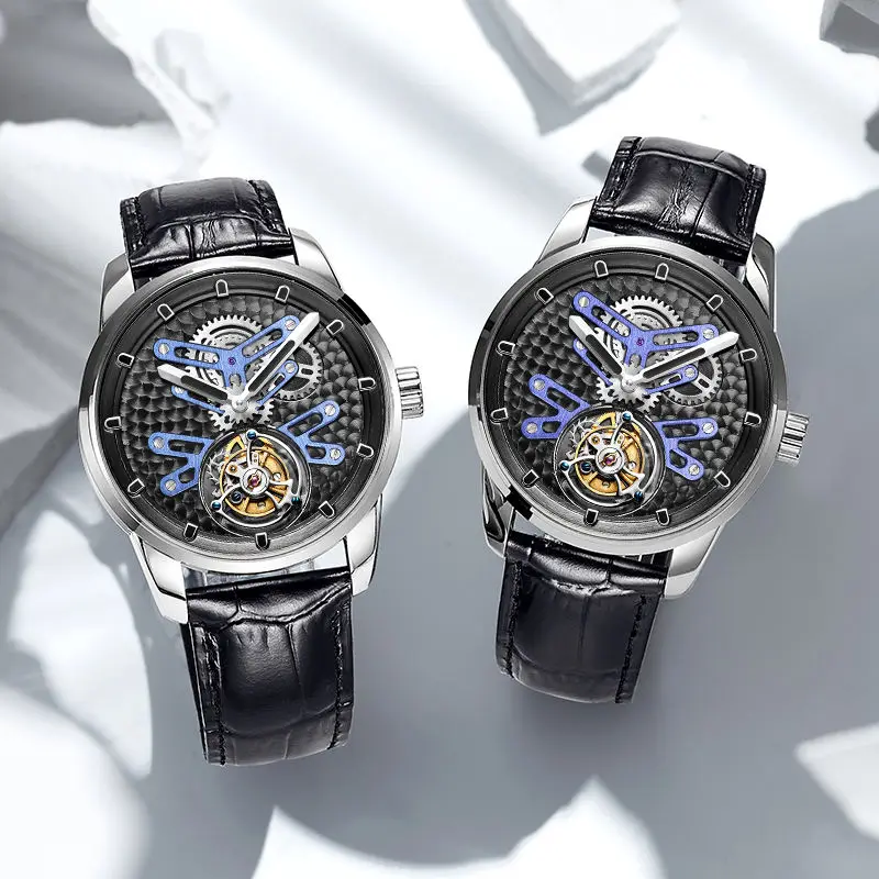 JINLERY tourbillon mechanical+watches top brand luxury men automatic custom tourbillon mechanical luxury watch