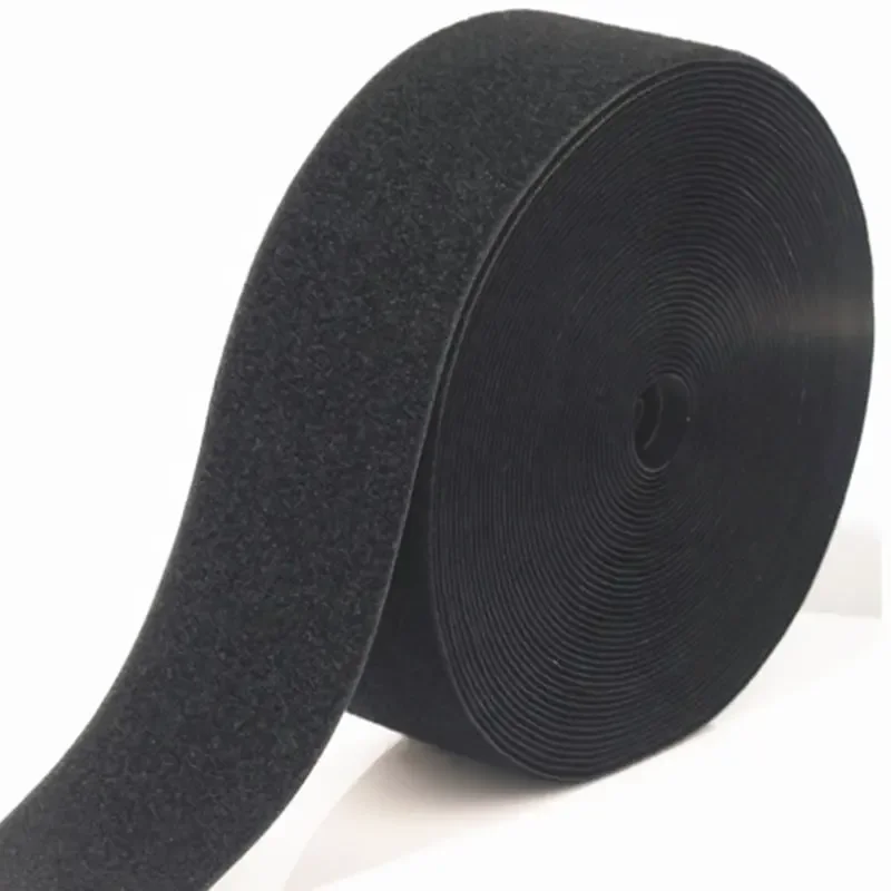 Strong Self Adhesive Fabric Double Sided Hook And Loop Tape Roll Clothing Velcroes Roll Auto Hook And Loop Tape With Logo