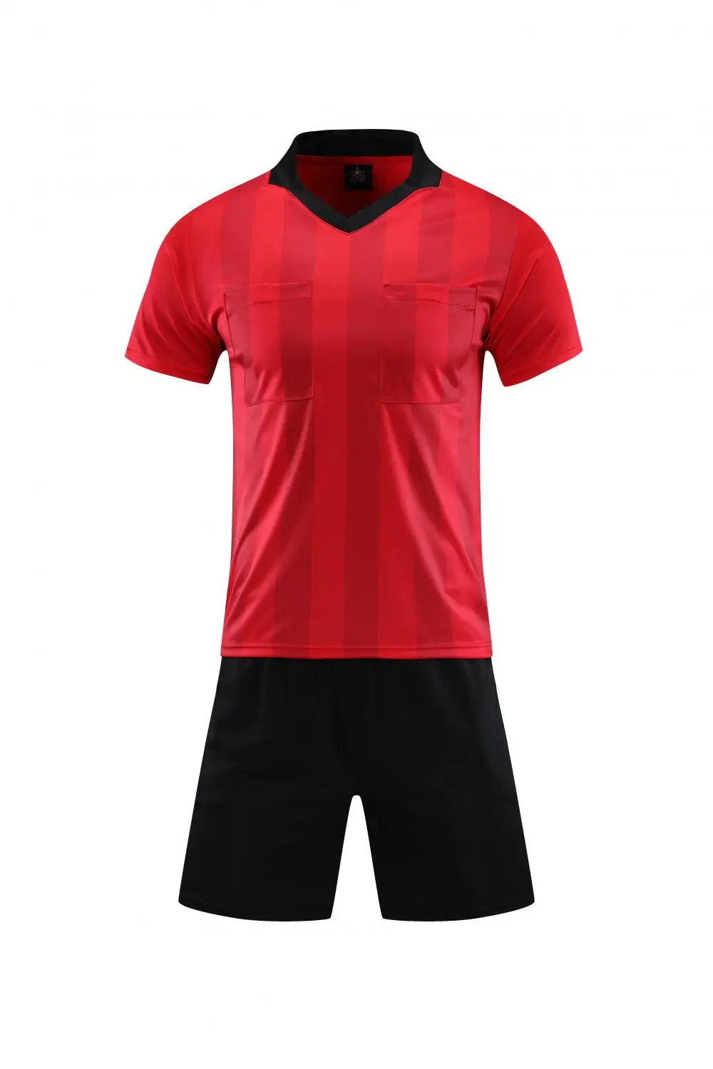 Pro Soccer Referee Jersey Set Custom Sublimation Short Sleeve Referee Costume Umpire Uniform