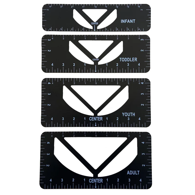 Custom Promotional 4 pieces per set  t shirt ruler guide tool set t-shirt ruler