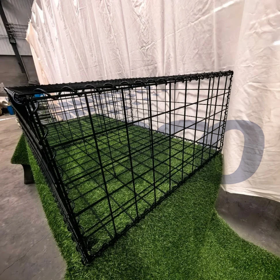 mini black pvc coated gabions steel cages filled with stones