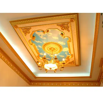 Banruo High Quality Luxury Square Panel Art Ceiling Polystyrene Ceiling Decorative Medallions Ceiling