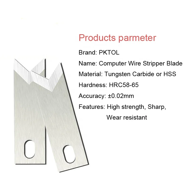 Tungsten carbide Wire stripping blades