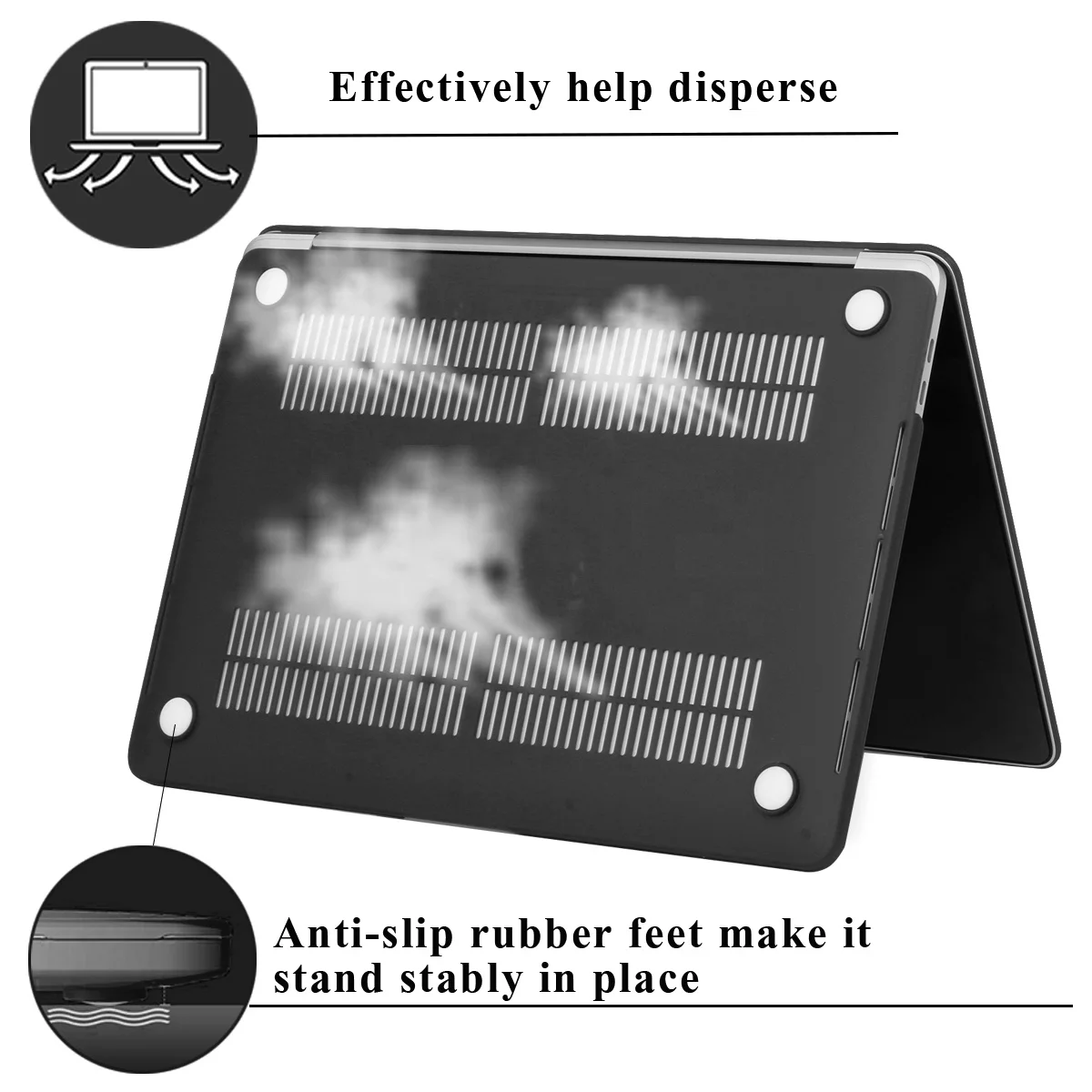 Laptop Case for Macbook Air 13 A2337/Pro 13 12 11 15 A2338 A2159 New Touch Bar for Mac Book Pro 16 A2141 Matte Black Hard Shell