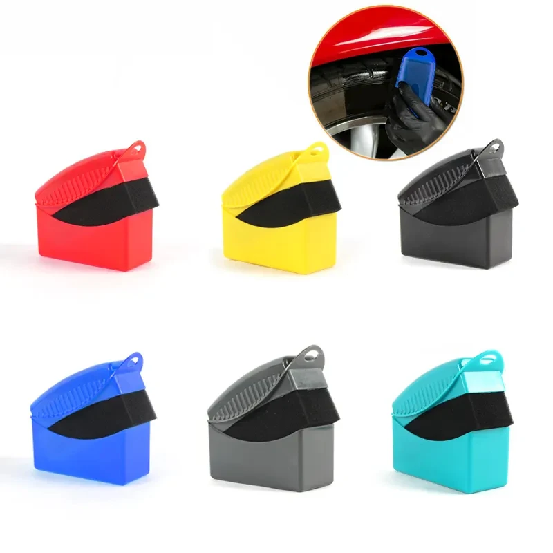 Car Care Dry Towel Tire Brush Applicator Car Waxing Sponge Car Polishing Sponge With Cover