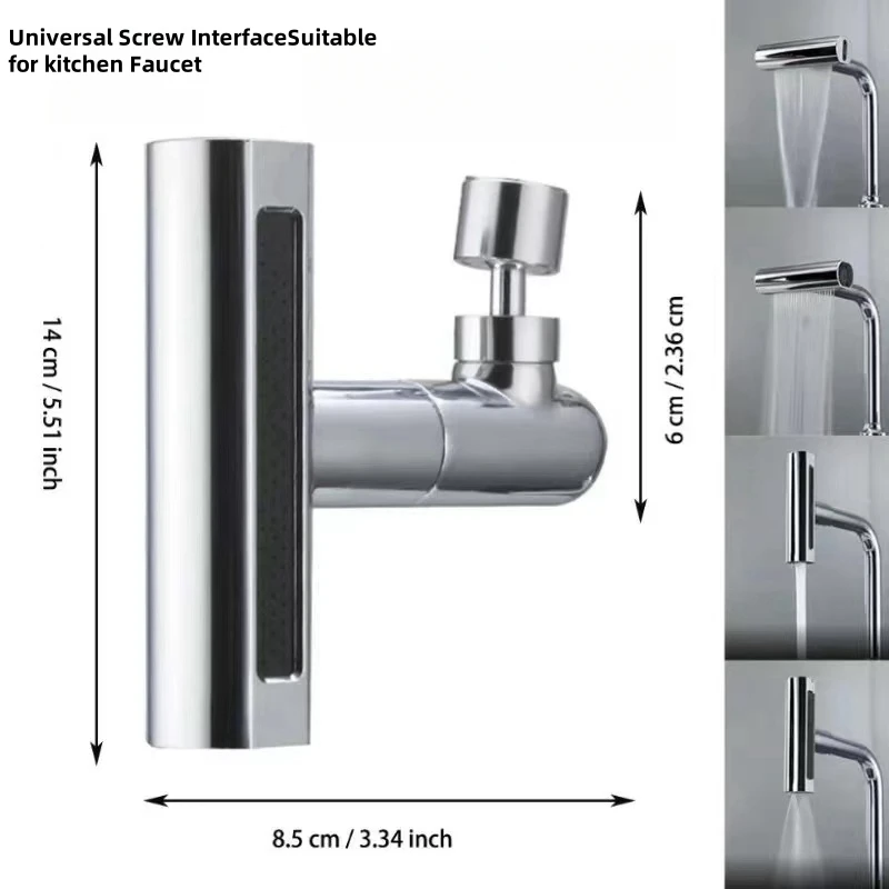 Universal Kitchen Faucet Accessories Splash Guard Water Drop Rotary Foamer Pressurization Extension Nozzle Universal Connector