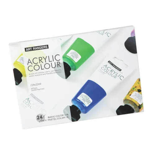Art Rangers Acrylic paint 24 colors*22ml(18 regular colors+ 6 pastel colors )
