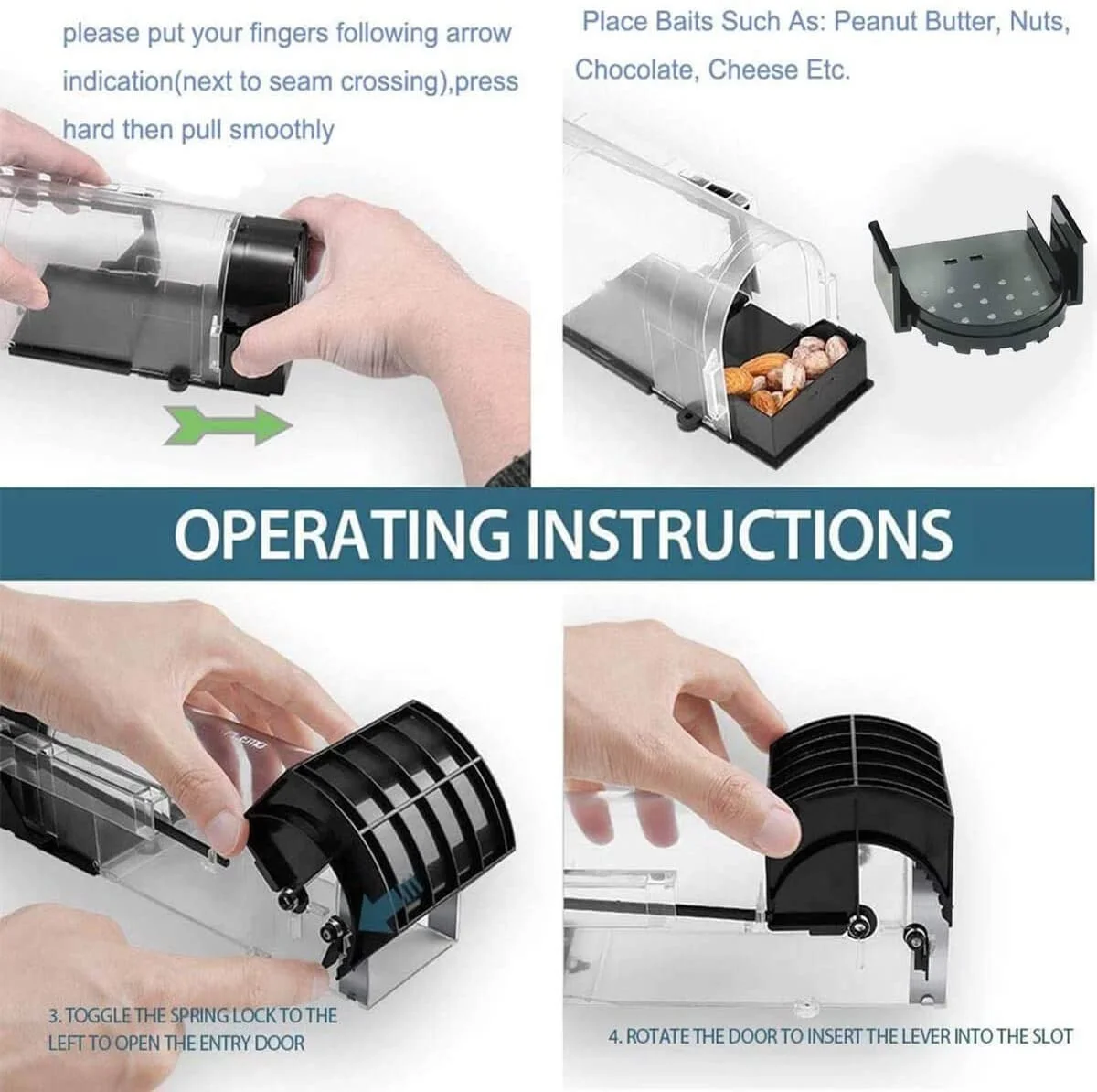 Reusable Mice Small Rat Trap Catcher Humane Mouse Traps