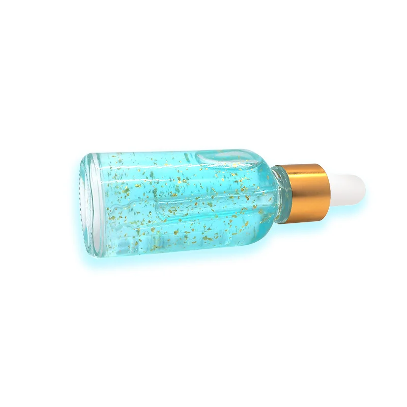 LYW Private Label Natrual 24K Gold Foil Serum Anti Aging Whitening Face Serum Skin Care Blue Copper Peptide Face Serum