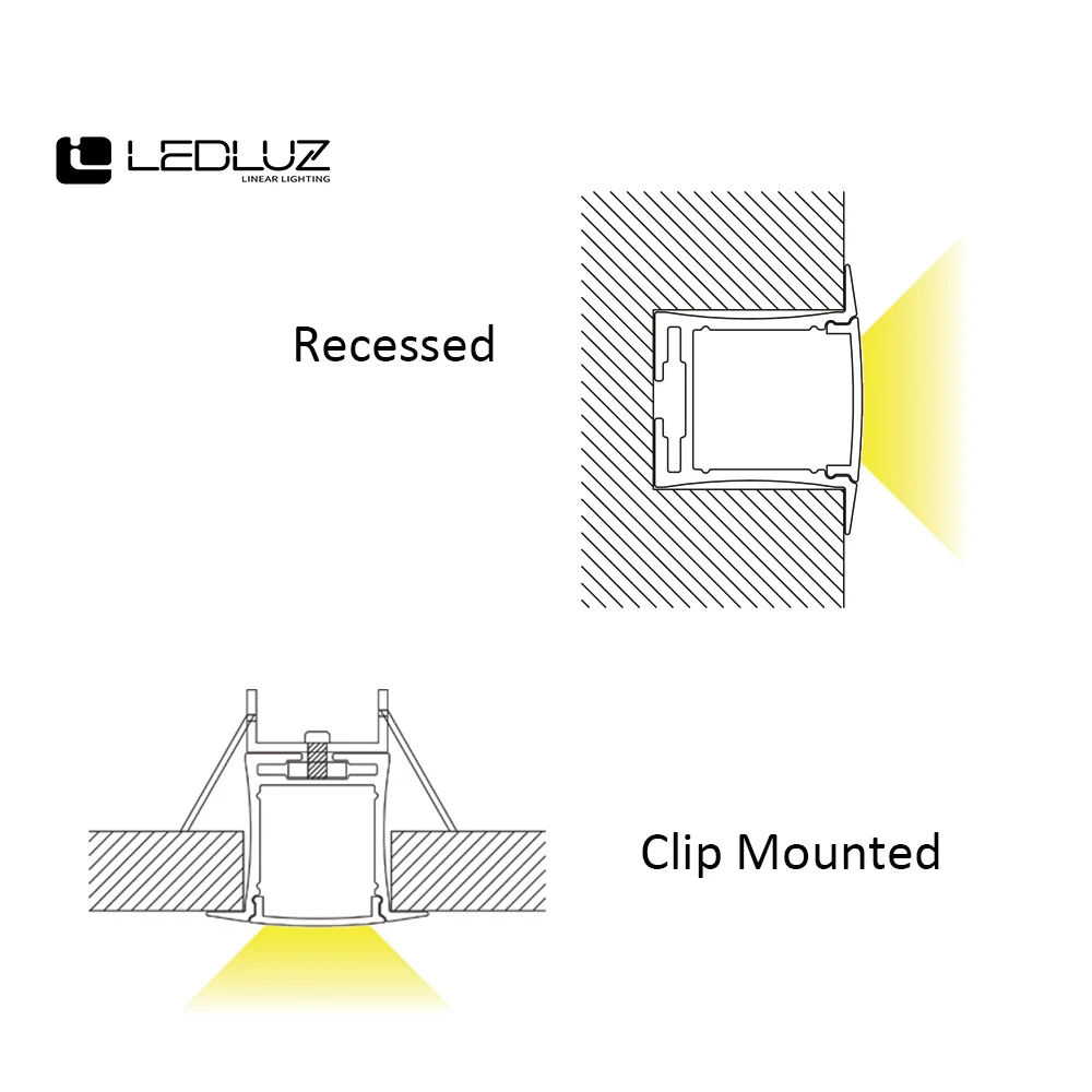 
LED Aluminium Profile for LED Linear Light recessed wall light 