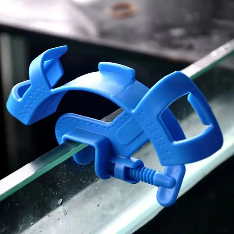 Adjustable plastic fish tank fixing clip for aquarium water pipe clamp