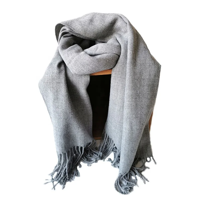 
Amazon Hot Selling Solid And Soft Woven Scarves For Men And Women Tassels Scarf 