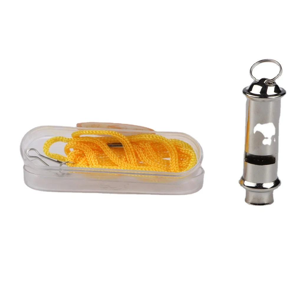 High Quality Dog Training Whistle Ultrasonic Metal Dog Whistle With Lanyard To Stop Barking Dogs Behavior Training