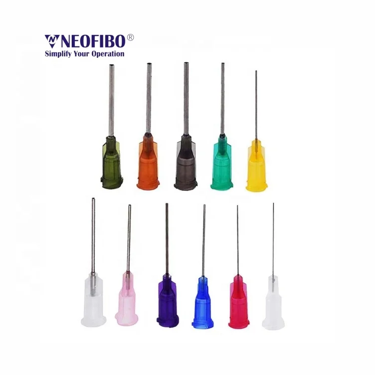 Neofibo P-20G-43mm Epoxy Resin Blunt Dispense Tips Luer Lock Dispensing Needles for glue dispensing machines