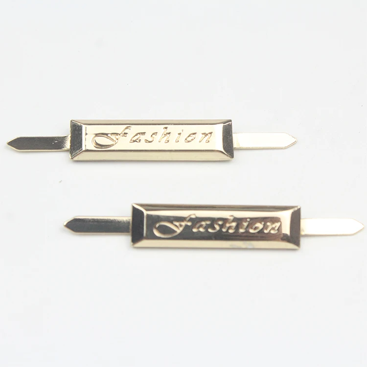 Custom Embossed Engraved Bags Handbag  Metal Logo Plate