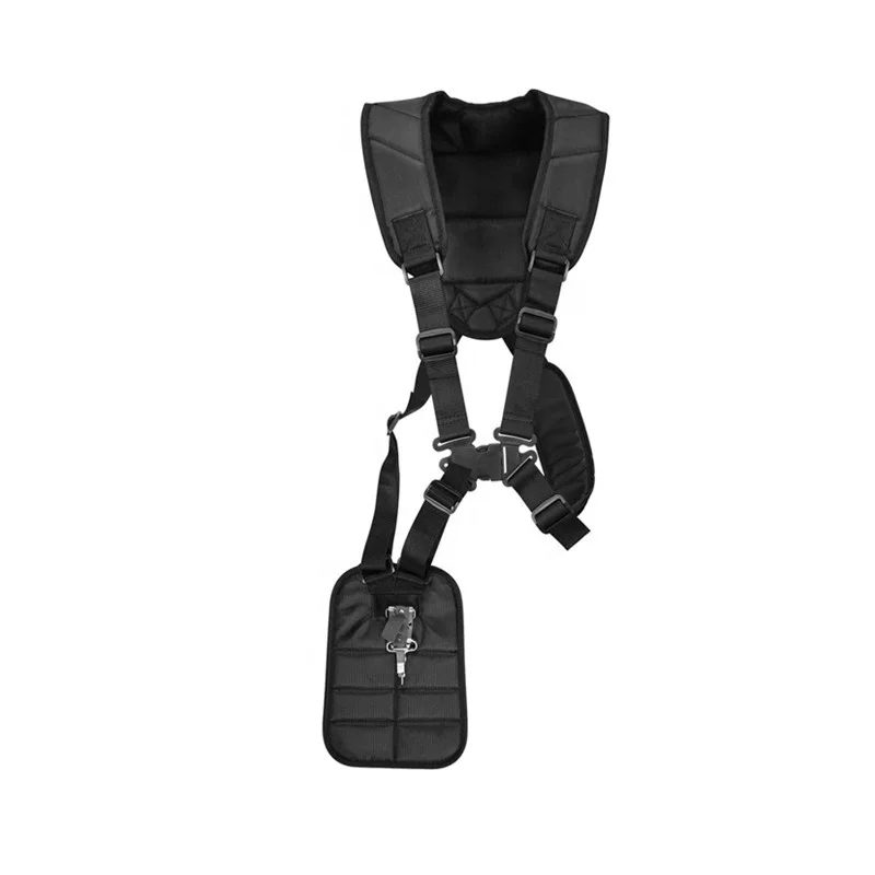 Universal Strimmer Double Shoulder Harness Strap for Brush Cutter Grass Garden Trimmer with Carry Hook