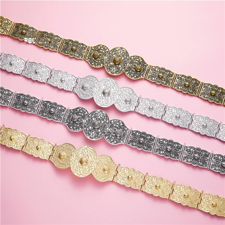 2021 March Hot selling Turkish Ethnic Retro pattern belt for women Caucasus traditional wedding waist chain for women