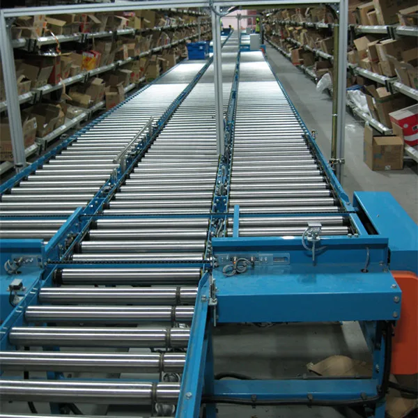 pallet live roller conveyor for for medium and heavy duty transport pallets and crates