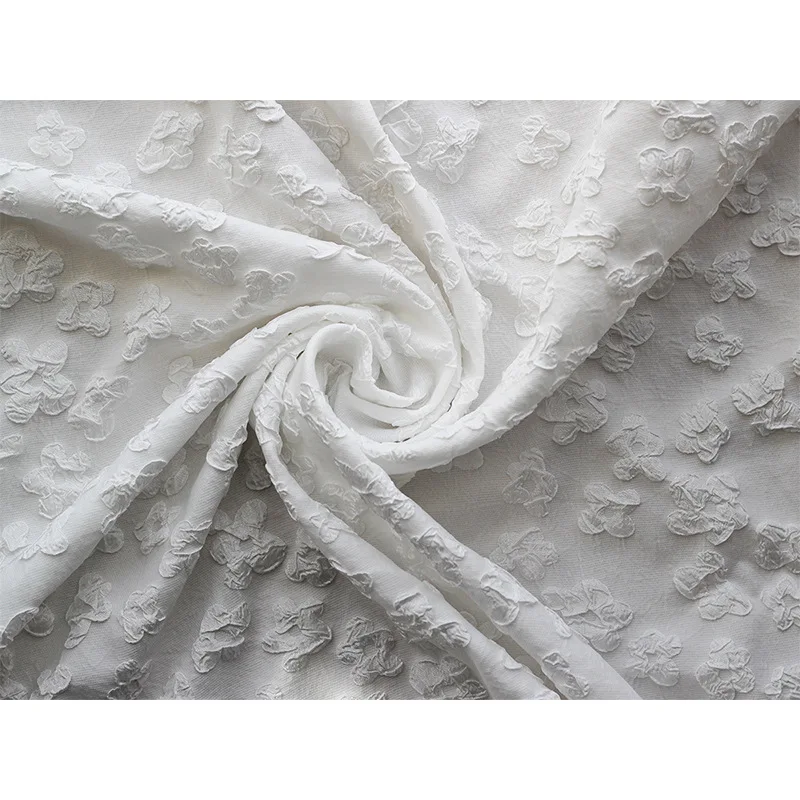 Blue Jacquard Lace Fabric Brocade Material Floral Organza Mesh Cloth French Net Tulle Dentelle