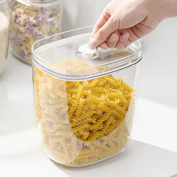 Multifunctional transparent bpa free plastic clear kitchen quality new design food storage container airtight