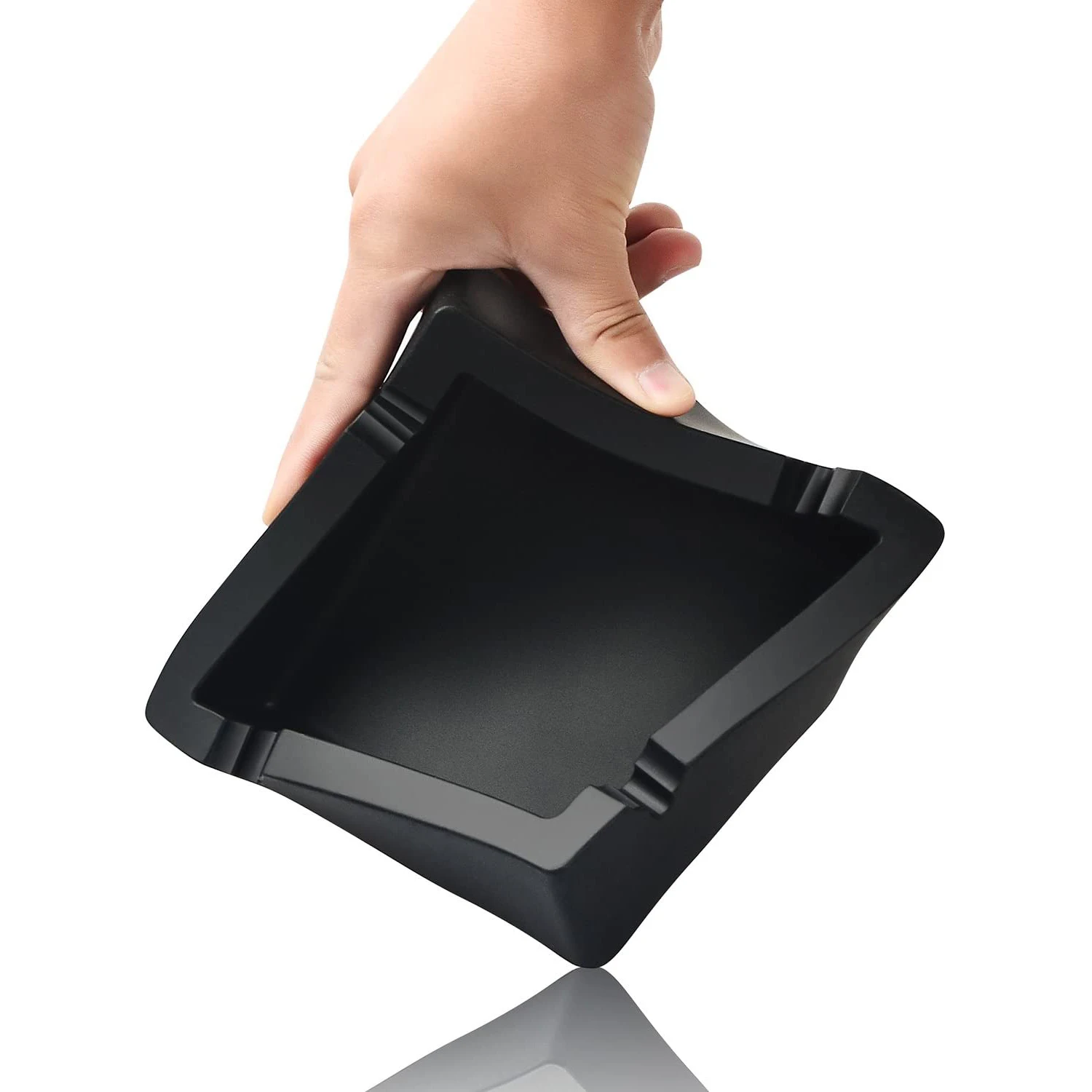 Roxyrolla Wholesale Custom LOGO Portable Pocket Ashtray Silicone Ashtray Custom Silicone Ashtray Silicone