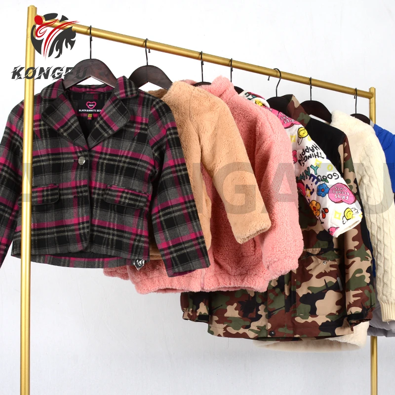 quality baby used clothes bale jacket for kids boy and girl second hand clothes for kids 1-10 years old