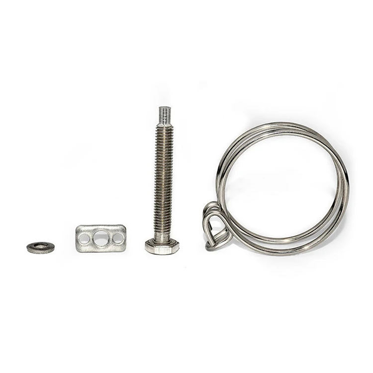 Регулируемый зажим для трубы из нержавеющей стали, двойной зажим для проволоки, разные размеры, одиночный кольцевой зажим для шланга