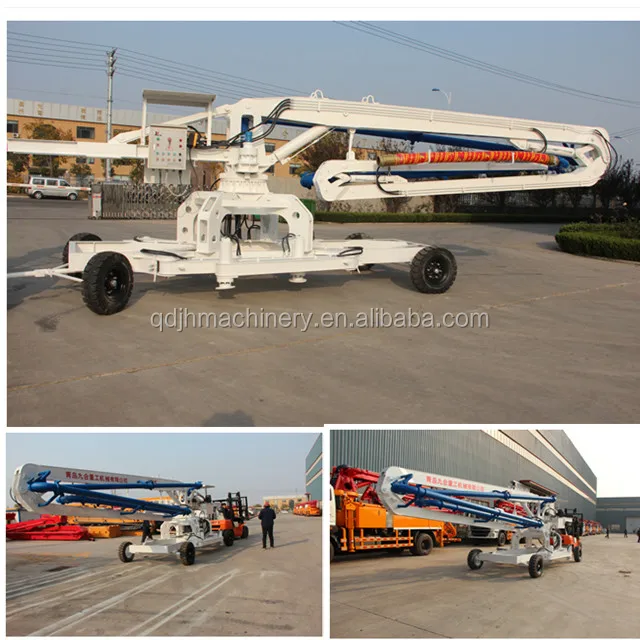 JH Brand 13m 15m 17m 18m 21m Mobile Concrete Placing Boom small mobile concrete boom pump work with concrete pump