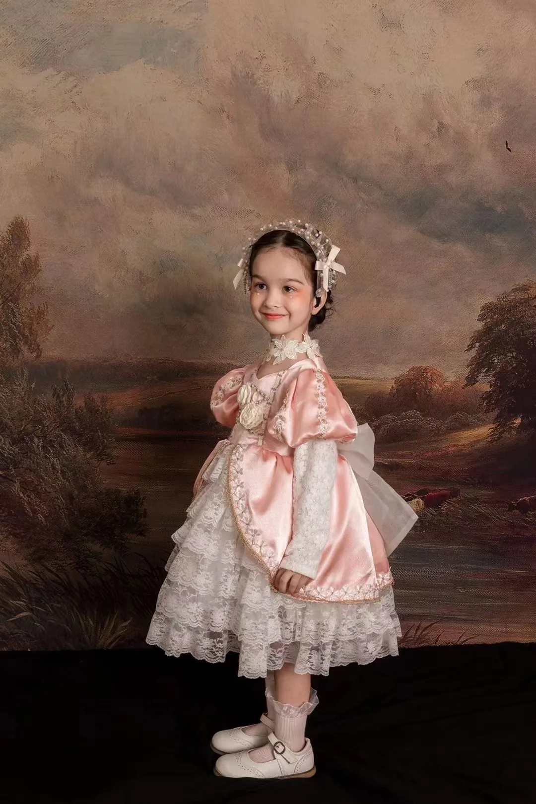 Kids Spanish Baby Lolita Dress for Girls Vintage Children Boutique Clothing Girl Spain Ball Gowns