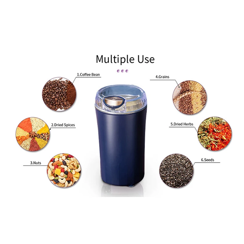 Small Flour Stainless Steel Fine Grinding Kitchen Machines Mini Electric Grain Mill Coffee Beans Grinder Nuts Herbs Pepper