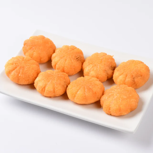 
ZHAOHUI Factory Golden Frozen Fried Pumpkin Cake Chinese Snacks 