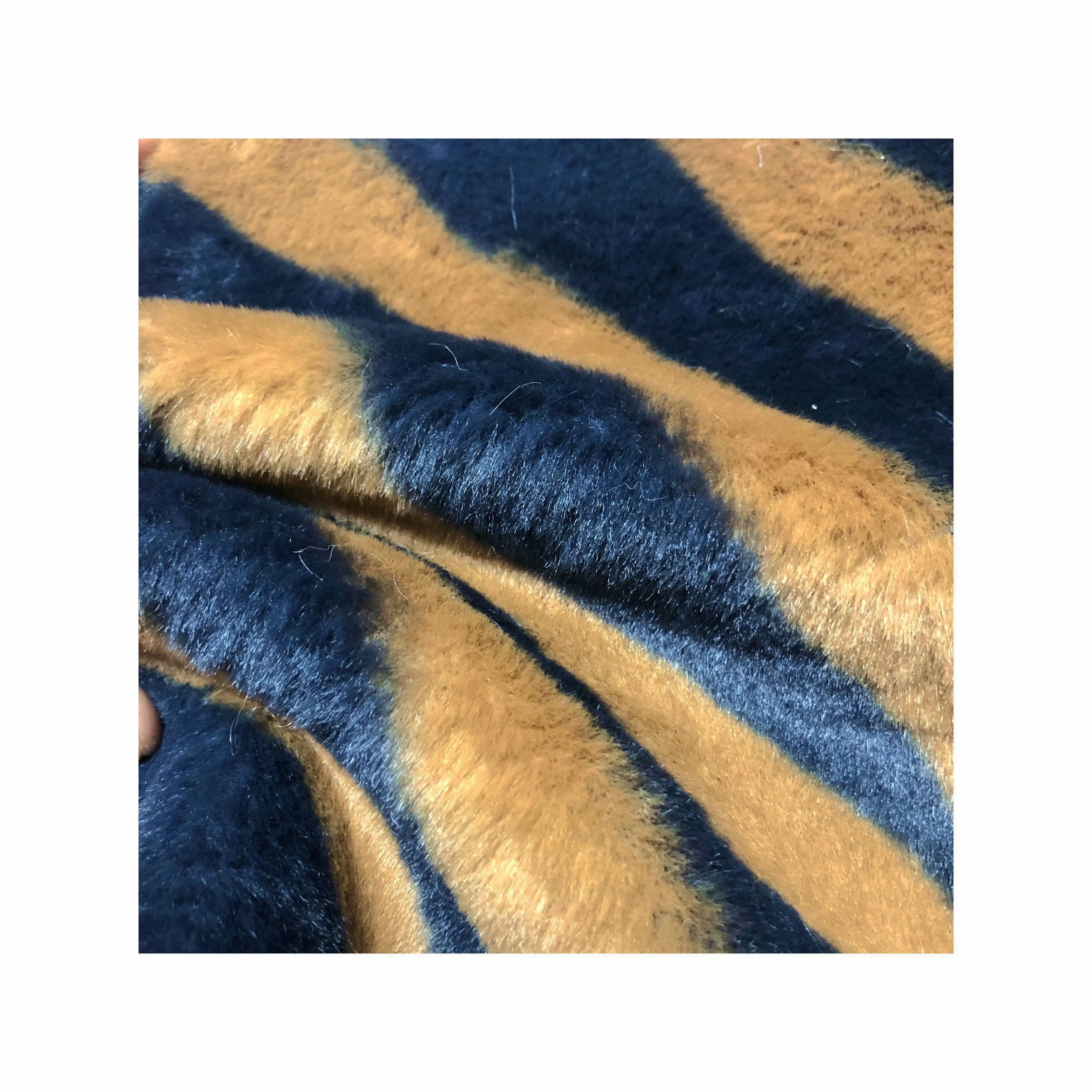 2022Newest Product Super Soft Short Plush Printed Fabric Leopard Print Tiger Pattern