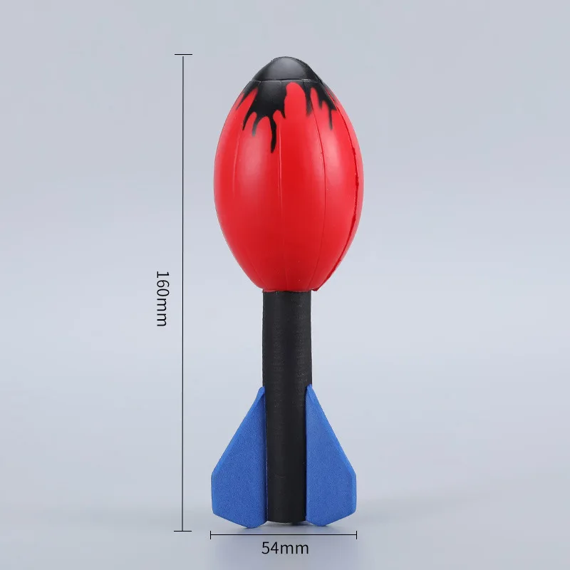 Flying Rocket Stress Ball Toy Pu Foam Soft Beach Park Backyard Missile Launcher Kids Flying Rocket Stress Ball Toy