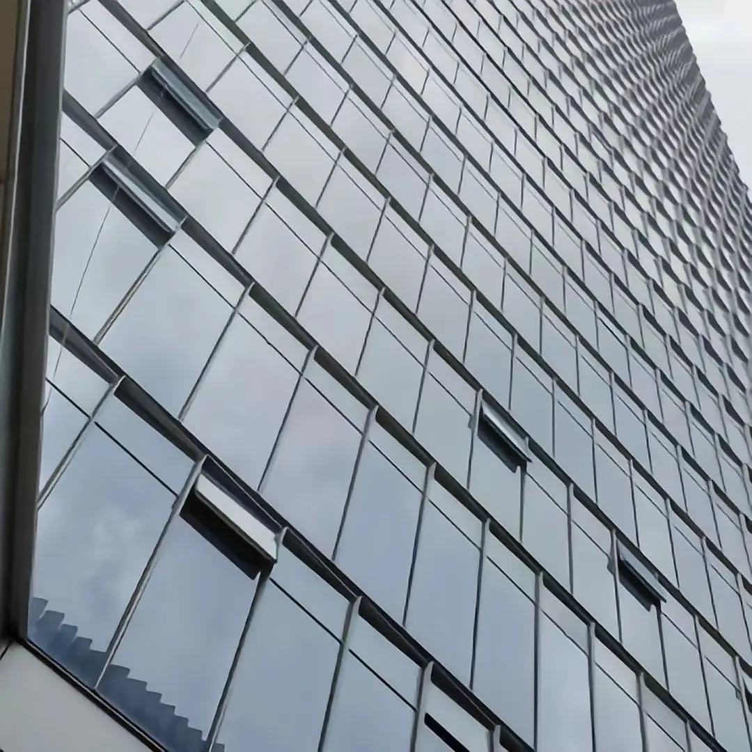 RG top hung window of curtain wall Top Quality Aluminum Frame Heat Insulation curtain wall windows