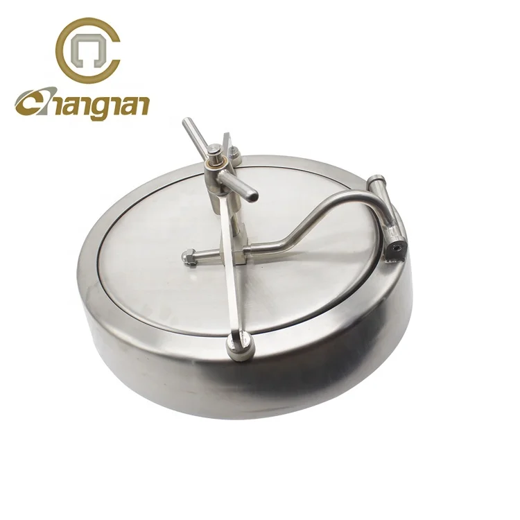 Stainless steel sanitary 304 oval manhole cover for tank with mirror polish