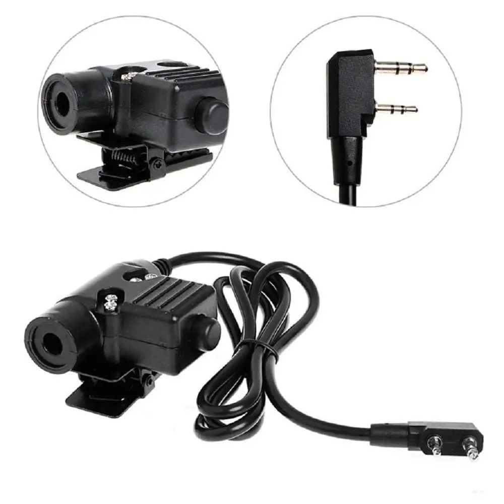 ZTAC U94 PTT Adapter K Plug 2 Pin Civilian Version Aisofe Tactical Headset tactical ptt  for Kenwood/Baofeng Radio