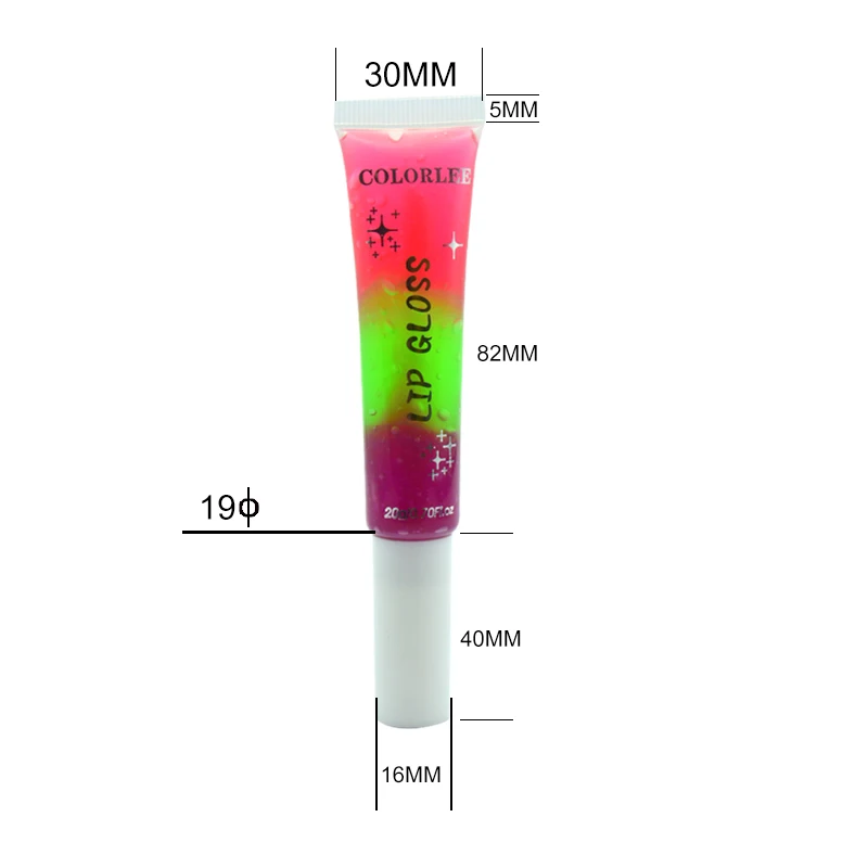 Factory Soft Tube Rainbow Lip Gloss 3 Color in 1 Smooth Lip Tint  Vegan Cruelty Free Lip Beauty