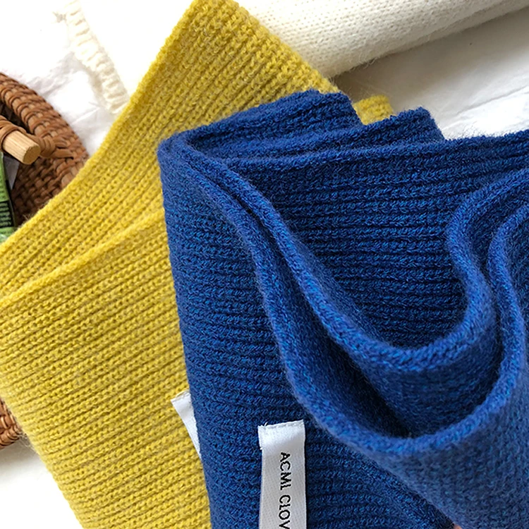 Custom Hot Selling Multi Color Stylish Ladies Winter Warm Neck Wraps Medium Long Casual Knitted Scarves for Women