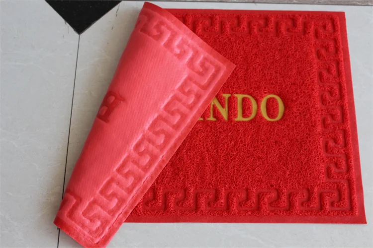 Anti Slip home indoor outdoor floor mat Welcome logo pvc coil door mat