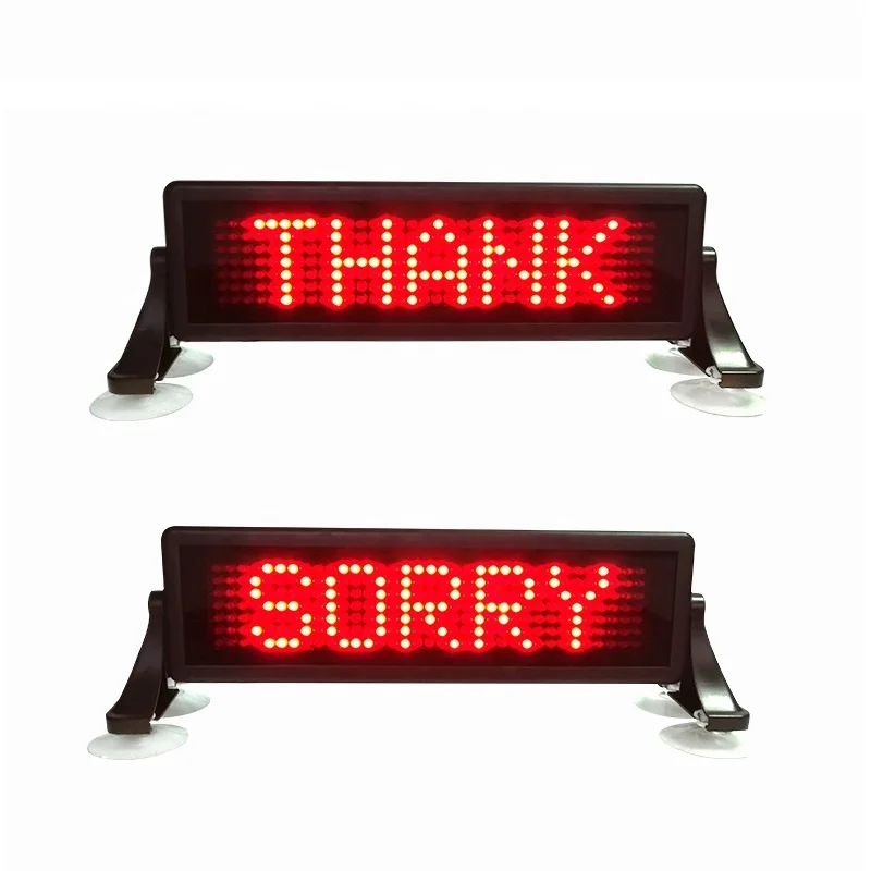 CE RoHS 7X35dot Red Led Message Board Display for Car Programmable Scrolling Display Led Car Window Sign