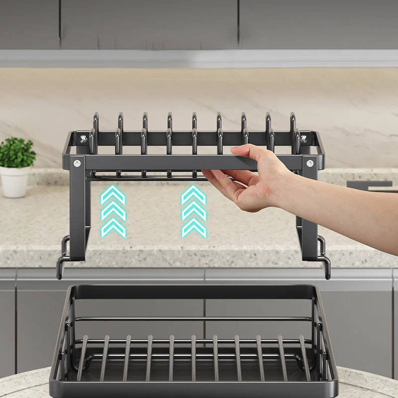 Laimao Kitchen dish drying rack/holder single/double tiers  detachable  Organizer by water sink