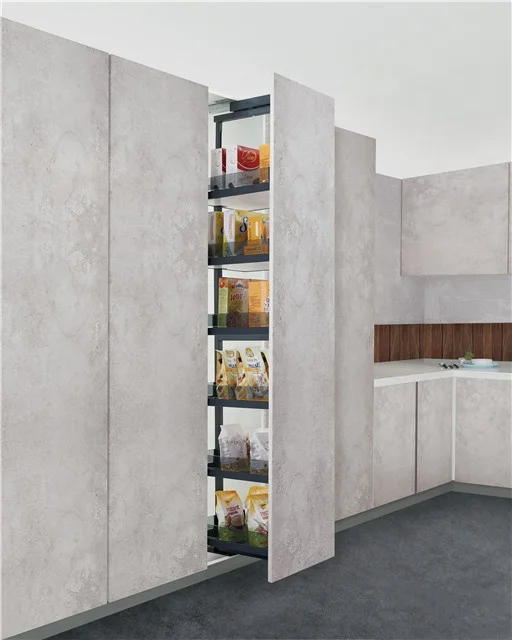 Kitchen Cabinet Pull Out Glass Basket Tall Larder Unit Pantry organizer with Soft Closing