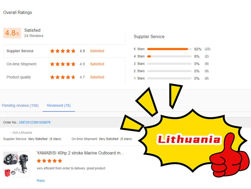 Original YAMABISI 2 stroke 40HP Outboards Motors For Sale