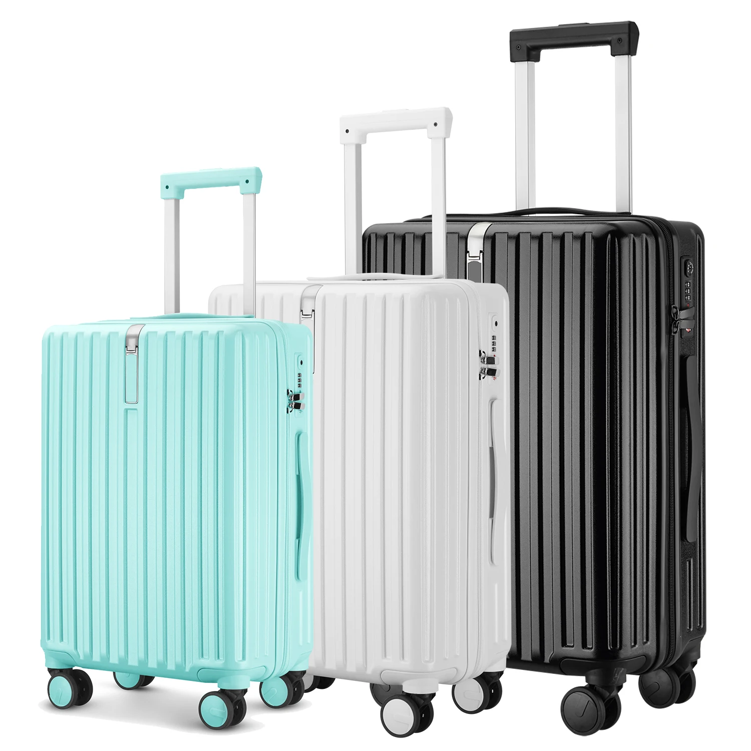 BINHAO 3019HA  20'24'28' Fashion InfluencersTravel Luggage TSA Lock 3 Pieces PC Suitcase Factory Trolley Luggage Sets