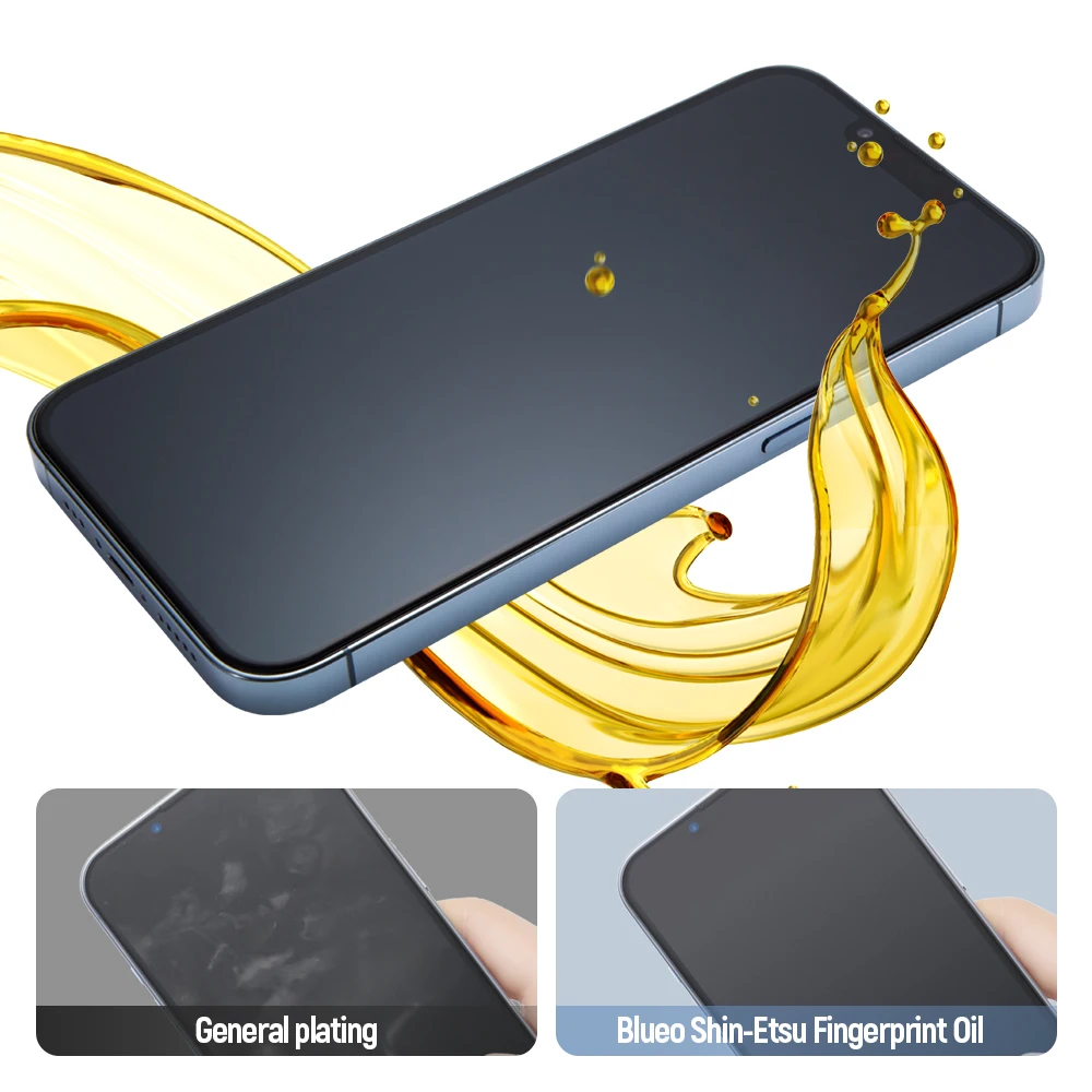 Blueo 9h Ultra Clear Anti-Reflective AR Tempered Glass Screen Protector For iPhone 14 Pro Max With Installation Tray