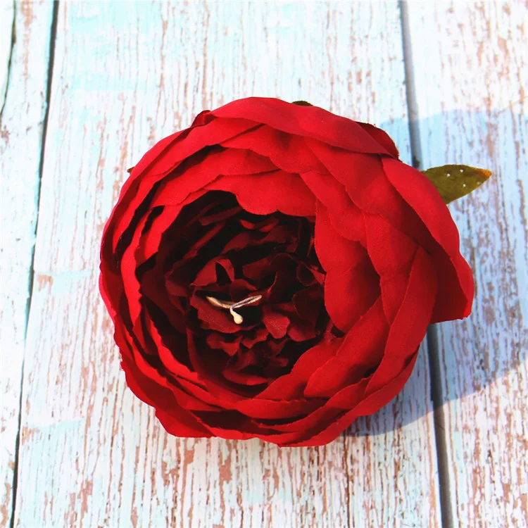 TCF Party decoration silk flower heads wholesale white pink red cream purple silk peony heads for promotional gift