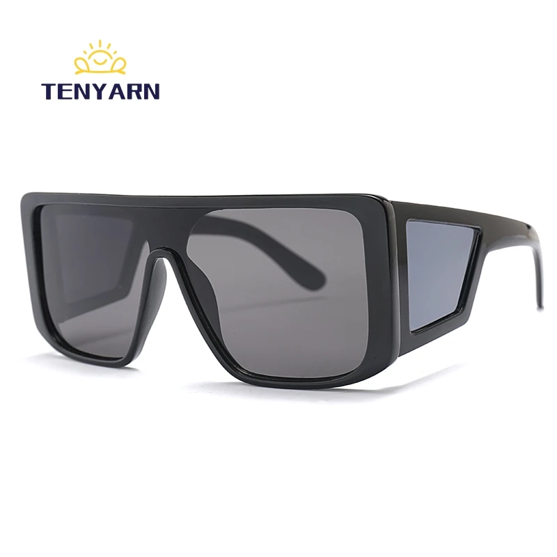 Tenyarn Fashion Plastic Gradient UV 400 Fashion Oversized Trendy Women Shades Sun Glasses Sunglasses